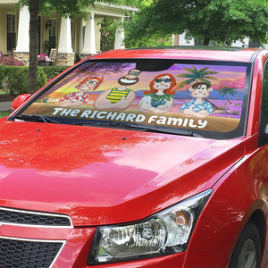 Personalized Gifts For Family Windshield Sunshade 05xqqn210125pa Summer Vacation-Homacus