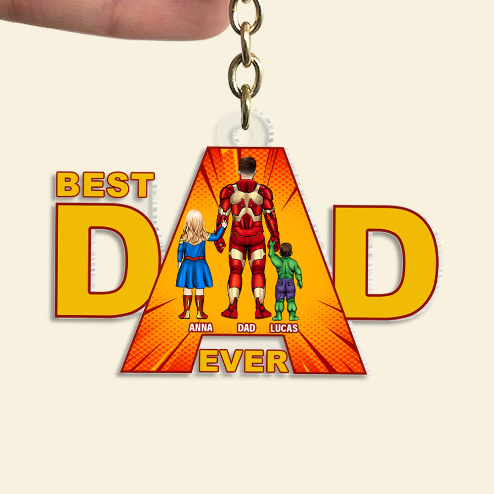 Best Super Dad Keychain Personalized Gifts For Dad 02totn140325pa-Homacus
