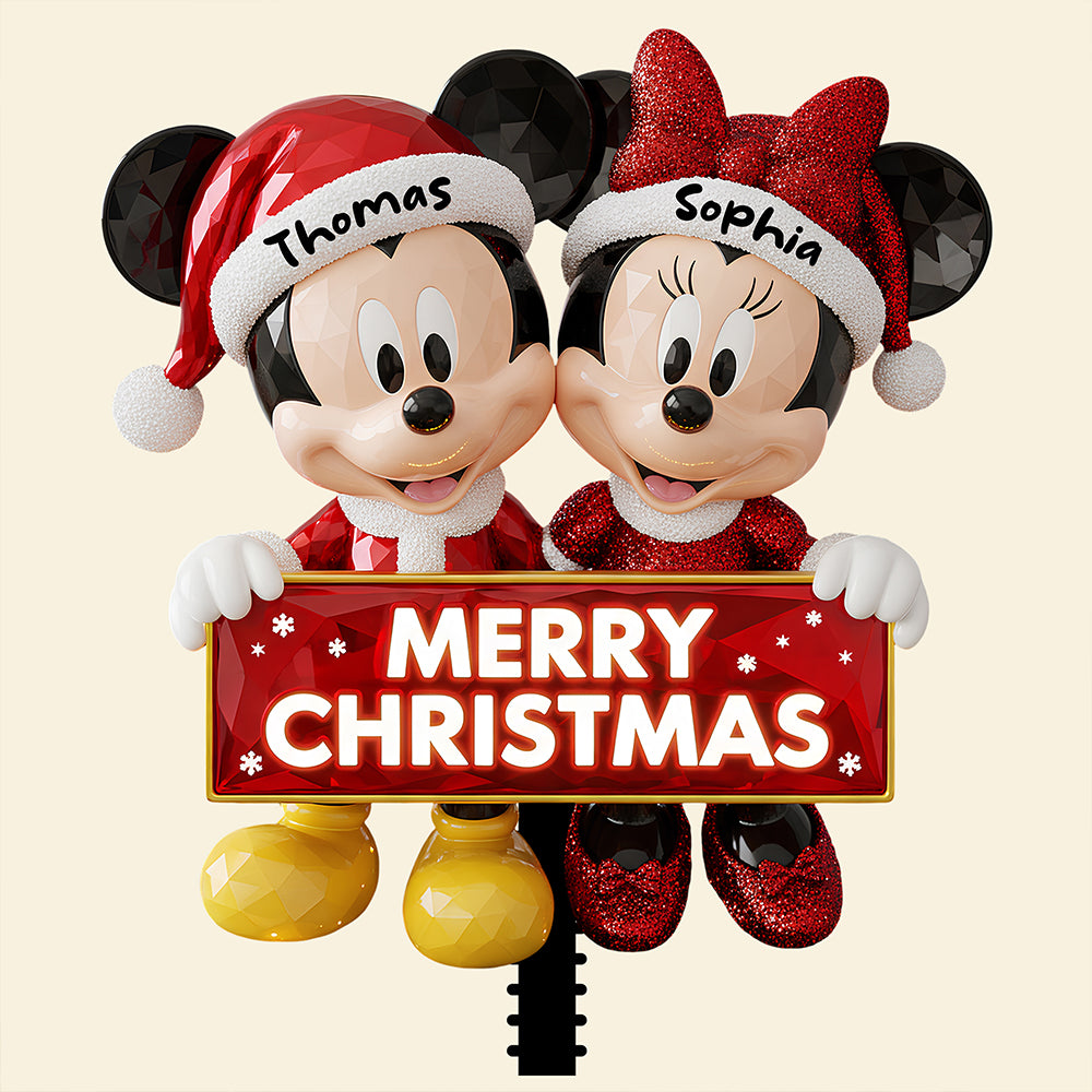 Couple Acrylic Christmas Tree Topper - Personalized Gifts For Couple 08pgdt151125-Homacus