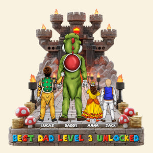 Dad Level Unlocked Acrylic Plaque Personalized Gifts For Dad 02TGTN160525PA-Homacus