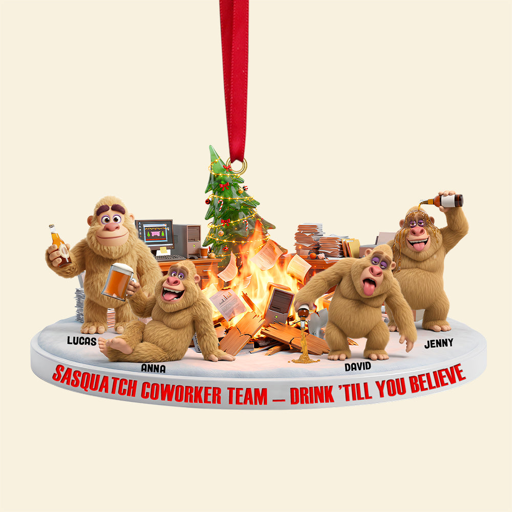 Bigfoot Christmas Ornament Personalized Gifts For Coworkers 01ohtn241125-Homacus