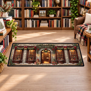 Cozy Bookstore Christmas Rug - Personalized Gifts For Book Lovers 02NAQN260926-Homacus