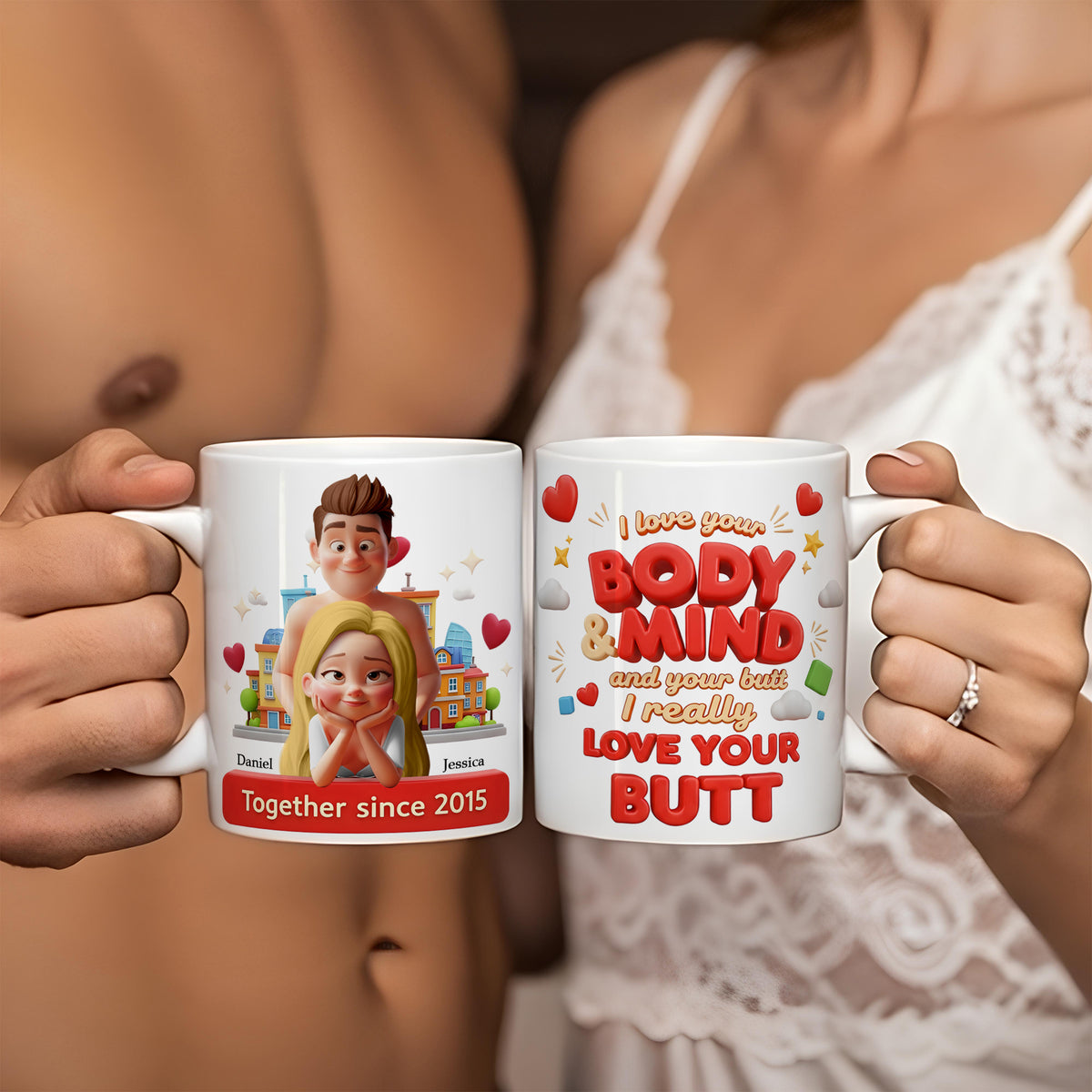 Spicy Couple Coffee Mug - Personalized Gifts For Couples 02TGLU250625-Homacus