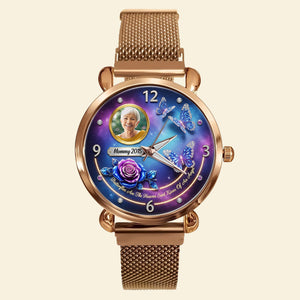 Custom Photo Heaven Angel Mesh Strap Quartz Watch Christmas Memorial Gifts 03hutn290725-Homacus