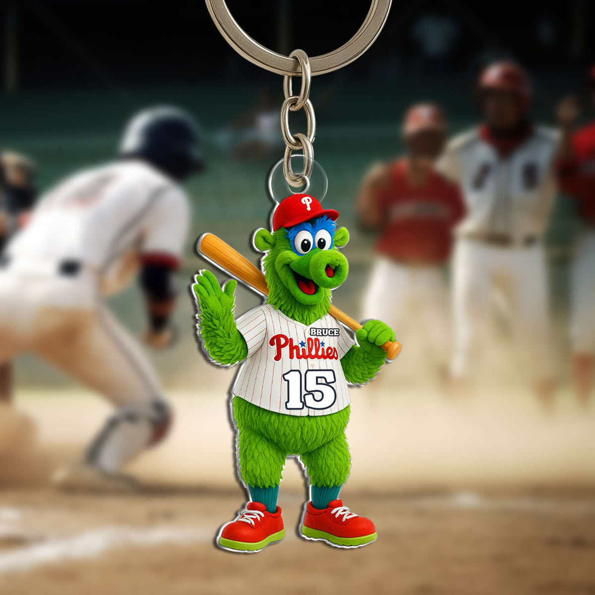 Cute Mascot Baseball Acrylic Keychain - Personalized Gifts For Baseball Lovers 04OHLU070725-Homacus