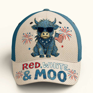 Freedom Highland Cow Classic Cap Personalized 4th of July Gifts 03NADT030625-Homacus