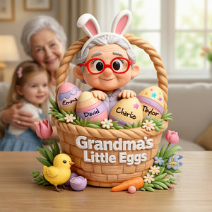 Grandma’s Little Eggs Easter Plaque - Personalized Gift For Grandma 06HULU100226-Homacus
