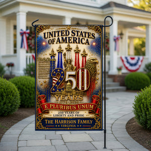 America 250th Anniversary Garden Flag - Personalized Gifts For Patriots 04paqn290526