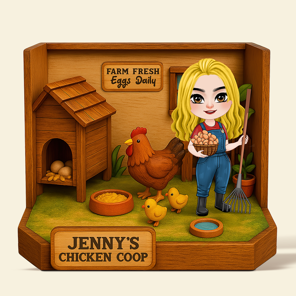 Chicken Coop Plaque - Personalized Gifts For Farmer 03NAPU110425HH-Homacus