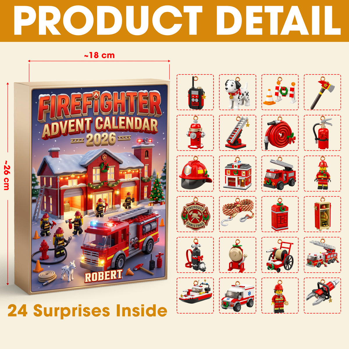 Firefighter Advent Calendar Blind Box - Personalized Christmas Gifts For Firefighter 03pgdt291026-Homacus