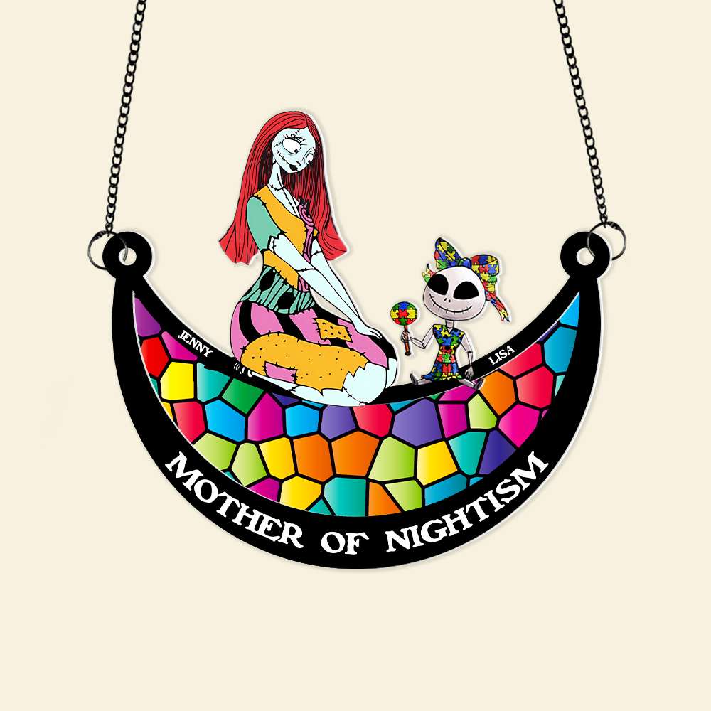 Personalized Gifts For Autism Mom Suncatcher Ornament Mother Of Nightism 02OHMH270225-Homacus