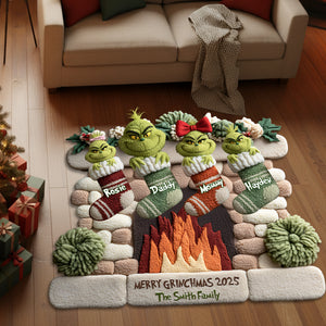 Holiday Stockings Family Door Mat - Personalized Gifts For Family 05TGLU250925-Homacus