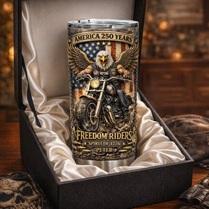 Freedom Riders 250th Anniversary Tumbler - Personalized Gifts For Bikers 04TYLU090326-Homacus