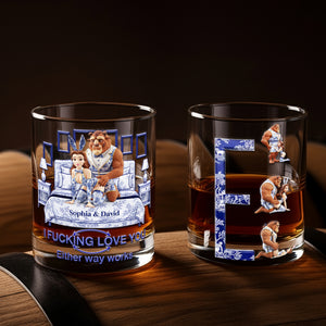 Wild Romance Couple Round Glass - Personalized Gifts For Couples 06OHLU201125-Homacus