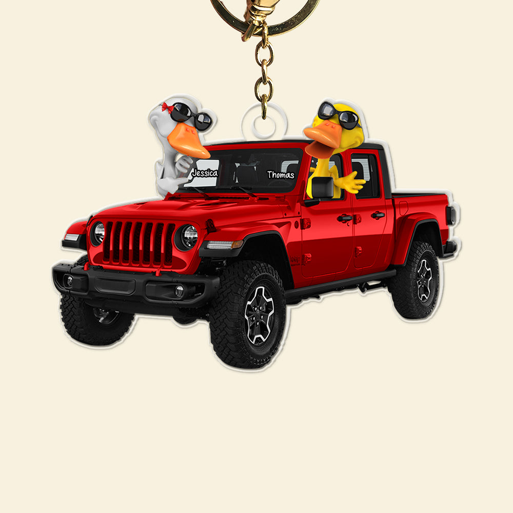 Happy Ducks Keychain - Personalized Gifts For Off-road Lovers 02qhqn281224-Homacus