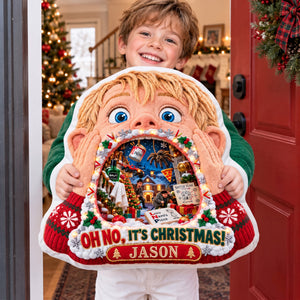 Oh No! It's Christmas Again Pillow - Personalized Christmas Gifts 02halu250926