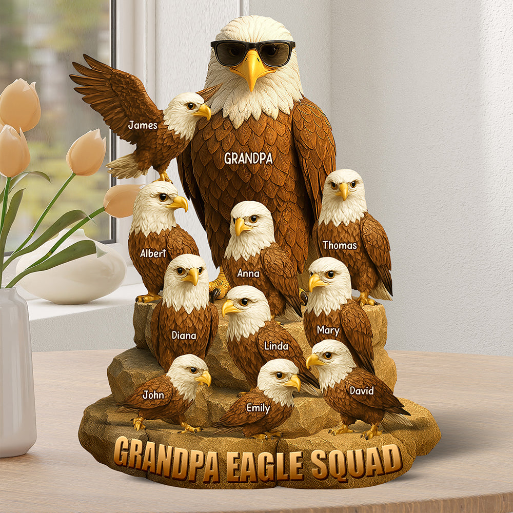Eagle Dad Acrylic Plaque Personalized Gifts For Dad 01NAQN150425-Homacus
