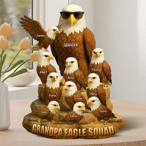 Eagle Dad Acrylic Plaque Personalized Gifts For Dad 01NAQN150425-Homacus