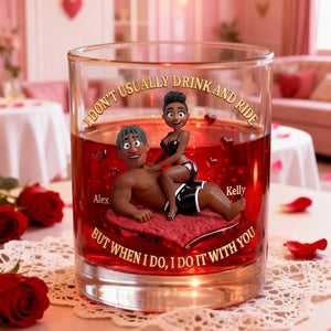 Fun Couple Whiskey Glass, Personalized Gifts For Couple 04QHLU230126-Homacus