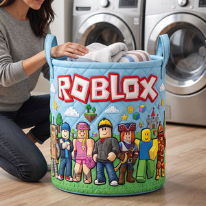 Block World Laundry Basket - Personalized Gifts 01natn140726-Homacus