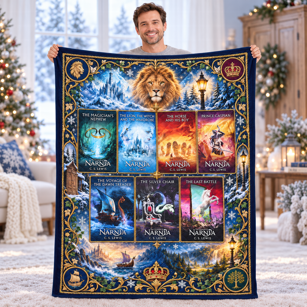 Magical Kingdom Book Collection Blanket - Personalized Gifts For Fantasy Lovers 07naqn081026-Homacus