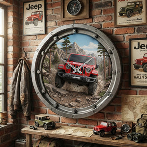 Adventure Off-Road Car Wall Clock - Personalized Gifts For Off-road Lovers 02KILU231225-Homacus