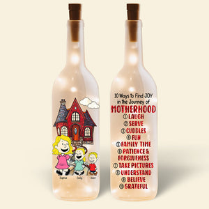 Personalized Gifts For Mom Bottle Lamp 05tgqn060325hh The Journey Of Motherhood-Homacus