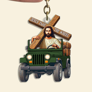 Gifts For Christian Keychain 04ohtn070125 Jesus Take The Wheel-Homacus
