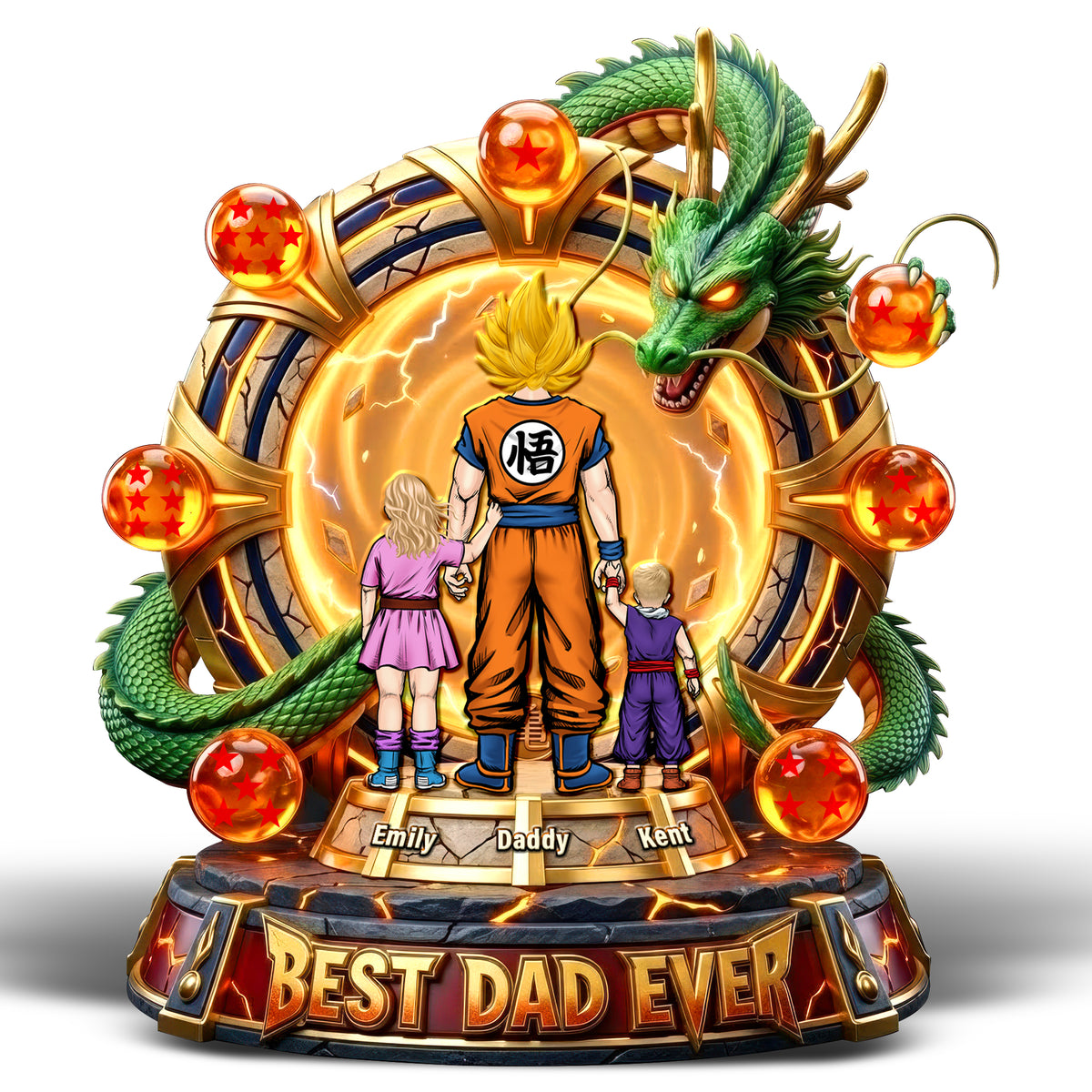 Best Dad Ever Acrylic Plaque - Personalized Gifts For Dads 03toqn070526-Homacus