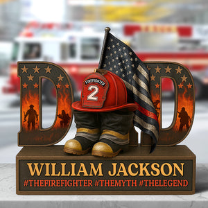 Firefighter Dad Legend Acrylic Plaque - Personalized Gifts For Dad 02qhqn090525-Homacus