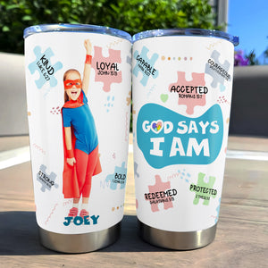 Personalized Custom Photo Gifts For Autism Kids Tumbler 03TGLU220225-Homacus