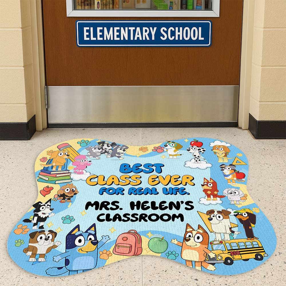 Best Class Ever Shape Doormat- Personalized Gifts For Teacher 02HULU020825-Homacus