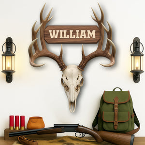 Deer Head Sculpture Wood Sign - Personalized Gifts For Hunting Lovers 05NALU100625-Homacus