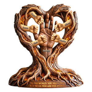 Rooted In Love Around Dad Plaque - Personalized Gift For Dads 05PAQN200526