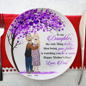 Personalized Gifts For Daughters Round Plate Happy Mother's Day 04KAQN120325HG-Homacus