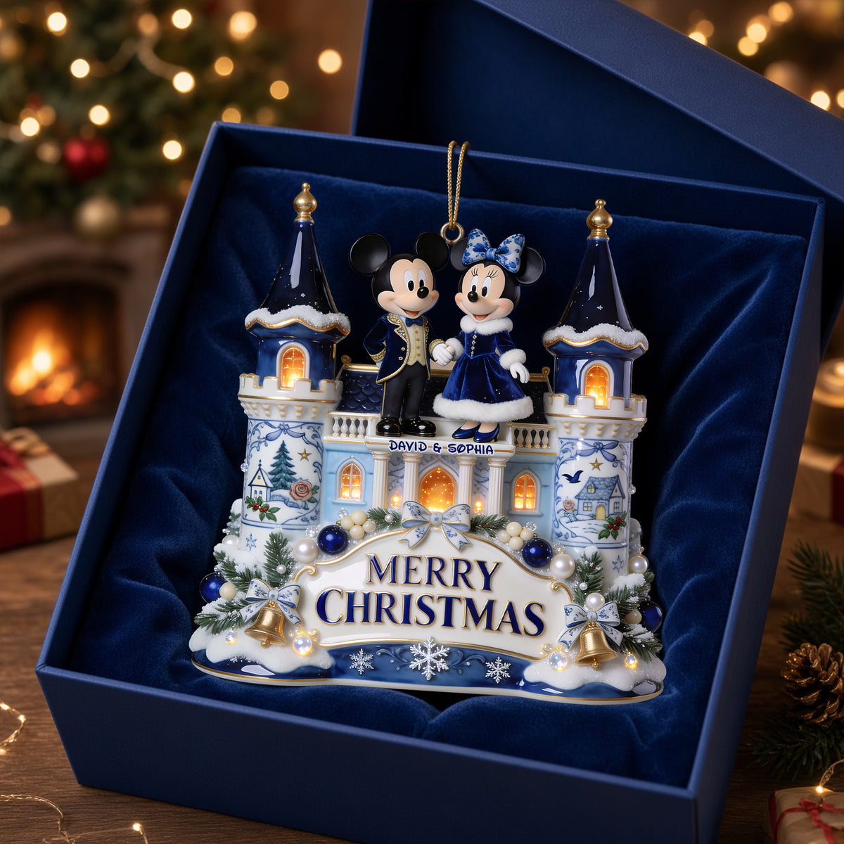 Merry Little Mouse Ornament - Personalized Christmas Gifts For Couple 01pglu290826-Homacus