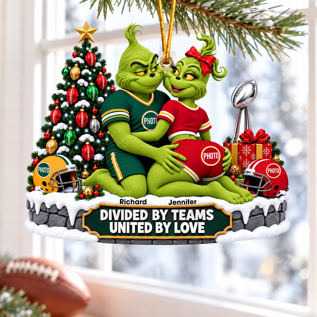Rivals On Game United By Love Ornament - Personalized Christmas Gifts For Couple 01ohqn061026-Homacus