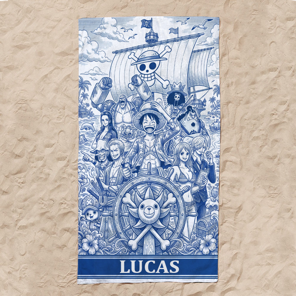 Voyage Toile De Jouy Beach Towel, Personalized Gifts For Animation Lovers 01qhtn200726-Homacus