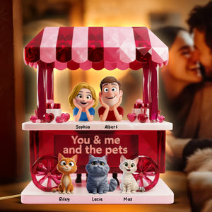 Couple’s Sweet Little Pet Gang Light Box - Personalized Gifts For Couples 02TOQN031225-Homacus