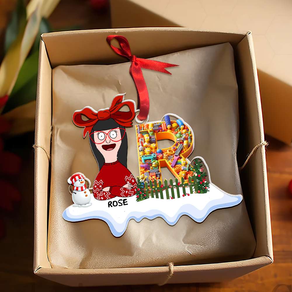 Personalized Alphabet Letter Gifts For Movie Lover Acrylic ornament Christmas 03XQMH241024HG-Homacus