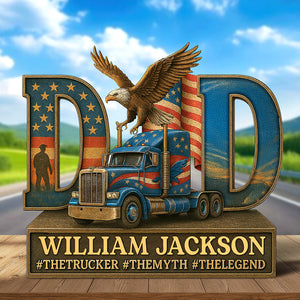 Trucker Dad Acrylic Plaque - Personalized Gifts For Dad Christmas Decor 06qhqn090525-Homacus