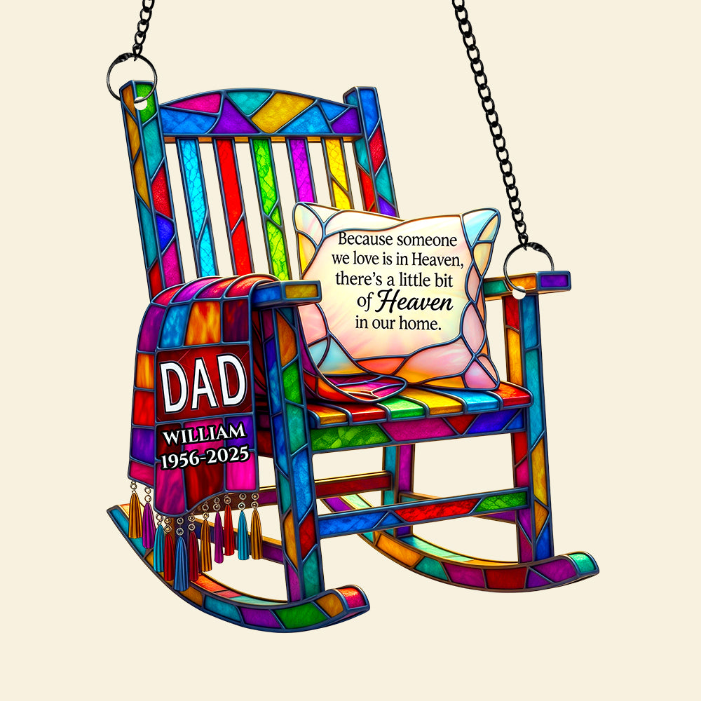 Memorial Chair Suncatcher Ornament Personalized Gifts for Heaven 04OHDT040825-Homacus