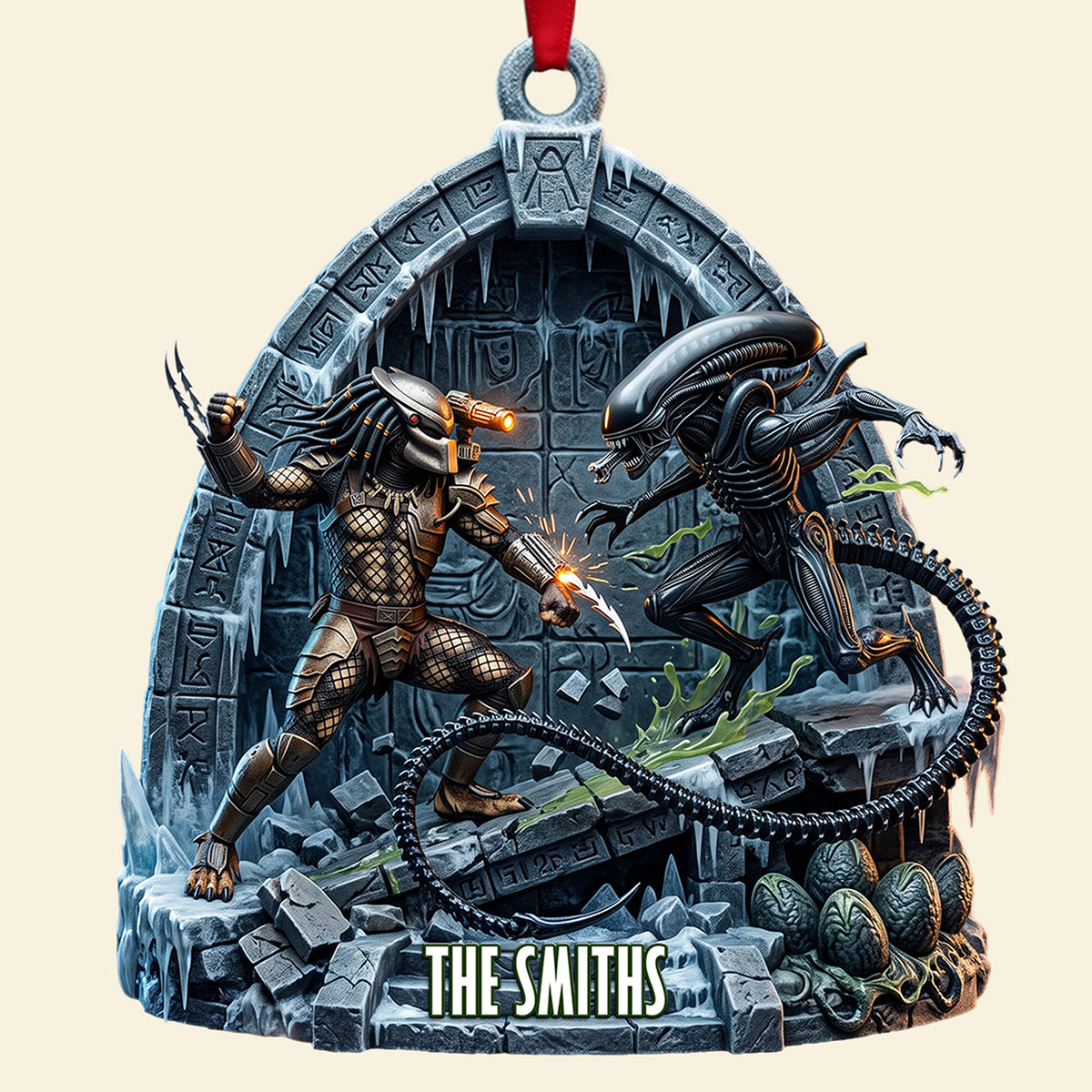 Alien Fighter Ornament - Personalized Gifts For Christmas Ornament 05NATA190926