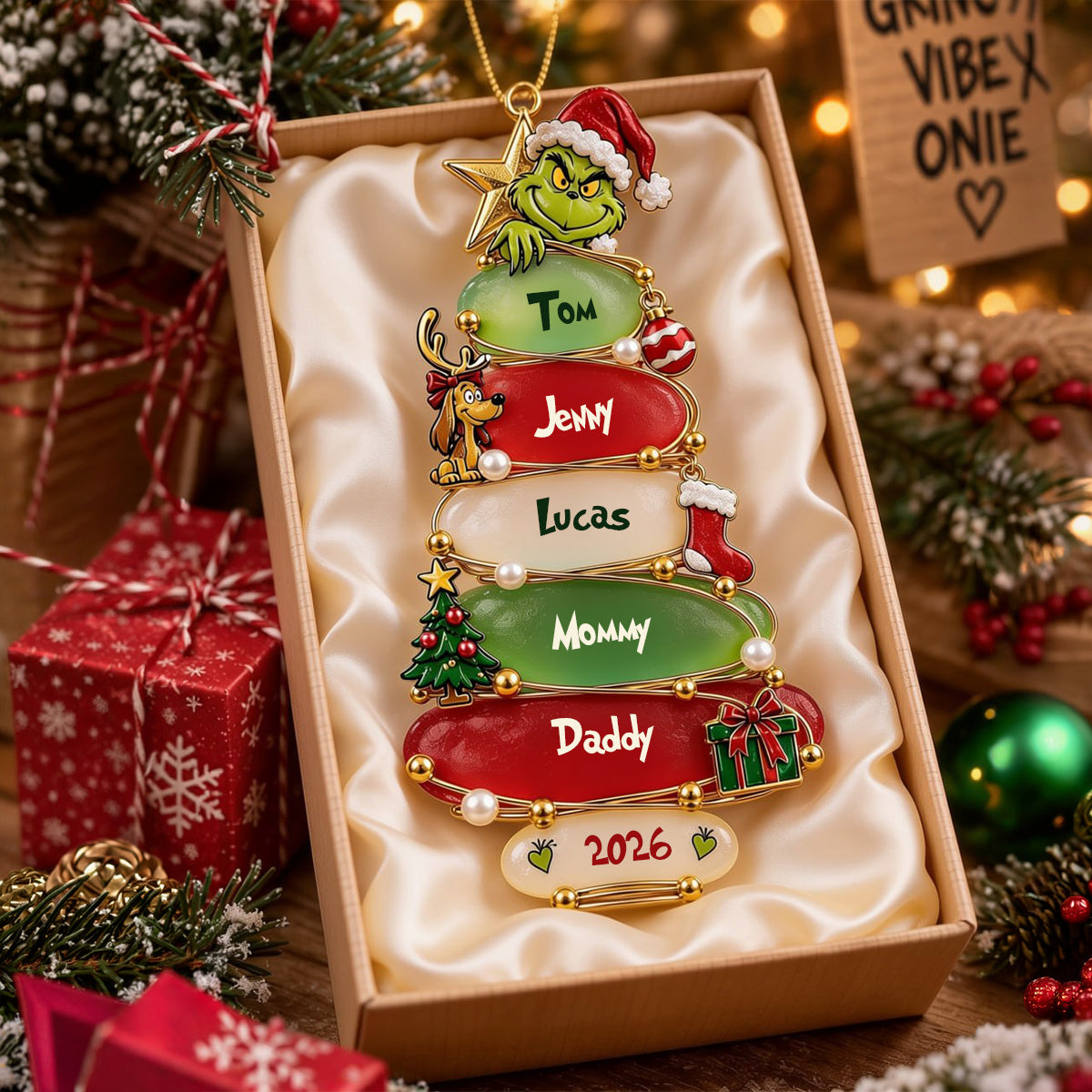 Christmas Tree Ornament - Personalized Gifts For Family 02patn220926