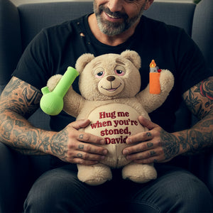 Chill Vibes Teddy Bear Pillow - Personalized Gift For Stoners 02TOLU101225-Homacus