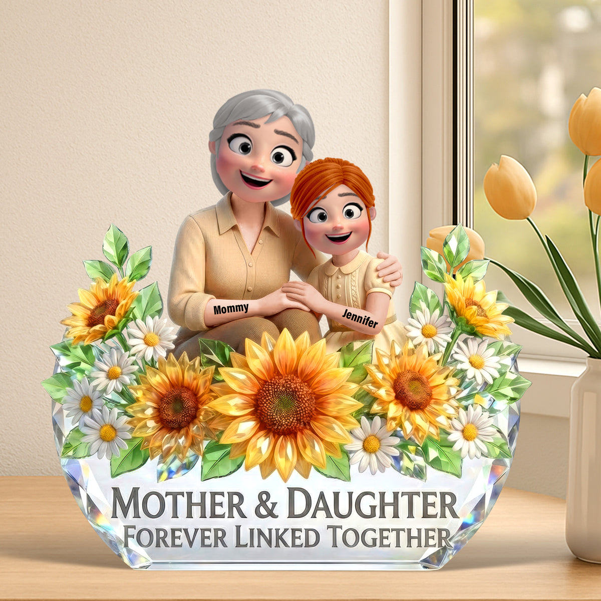 Mother And Daughter Acrylic Plaque - Personalized Gifts For Mothers 05toqn060226-Homacus