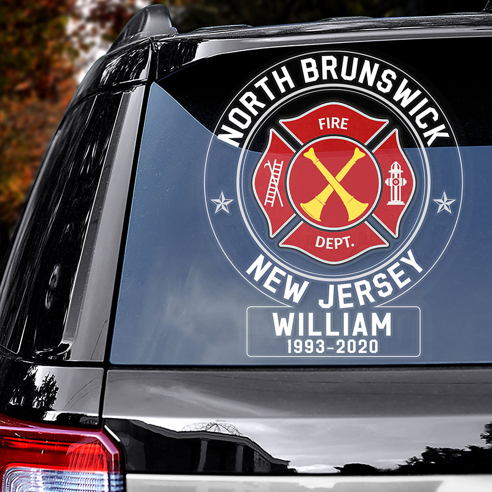 Custom Rank Insignia Gifts For Firefighter Car Decal, Fire Dept Badge 03qhqn220724-Homacus