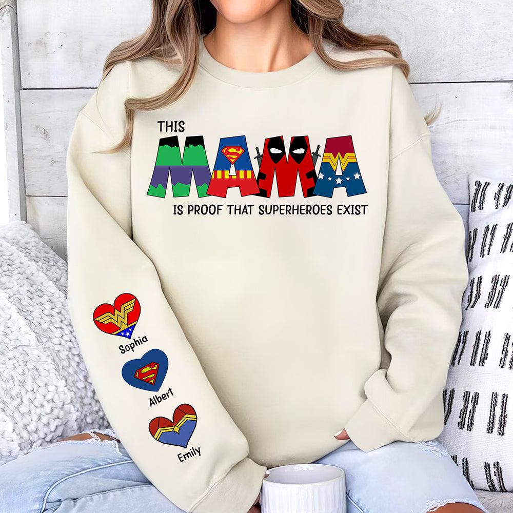 Super Mama Personalized Gifts For Mom Shirt 02OHQN220325-Homacus