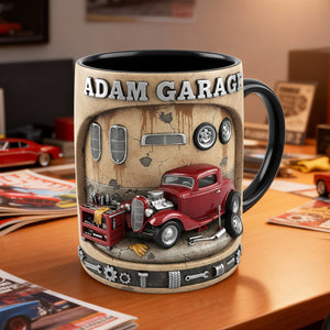 Retro Garage Hot Rod Coffee Mug - Personalized Gift For Hot Rod Lovers 05KILU090126-Homacus