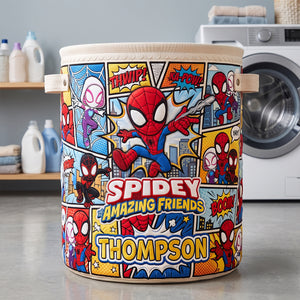 Comic Hero Quilted Laundry Basket - Personalize Gifts 02patn010726-Homacus